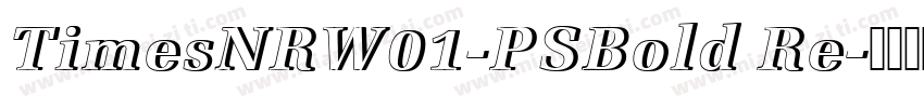 TimesNRW01-PSBold Re字体转换